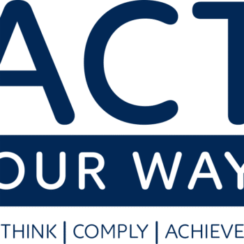 Logo for etterlevelse og lederskap modell ACT Our Way: Logo for etterlevelse og lederskap modell